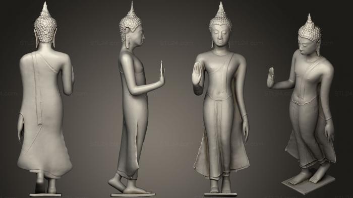 Indian sculptures (Sukhthai Buddha, STKI_0178) 3D models for cnc